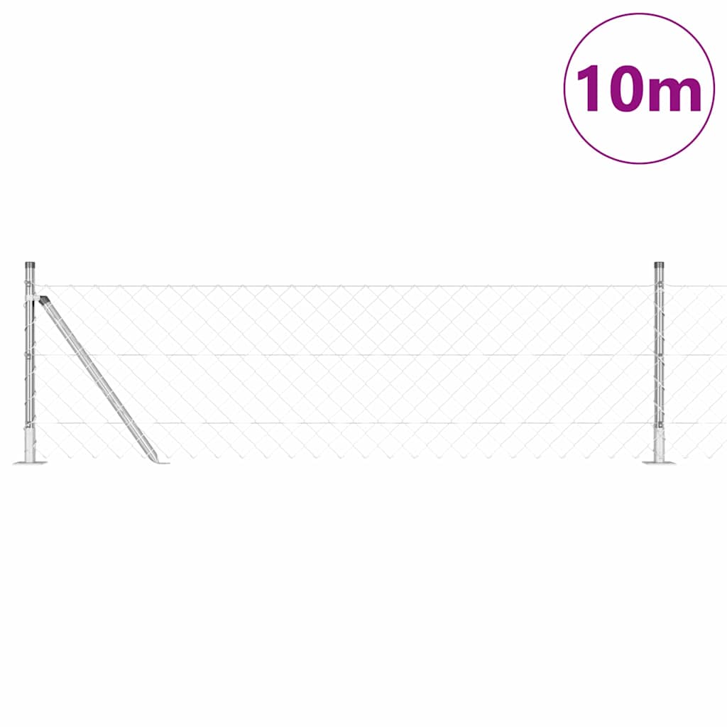 Outdoor Kettenglied-Zaun Erdfixierung 10 x 0,4 m Grün Netz