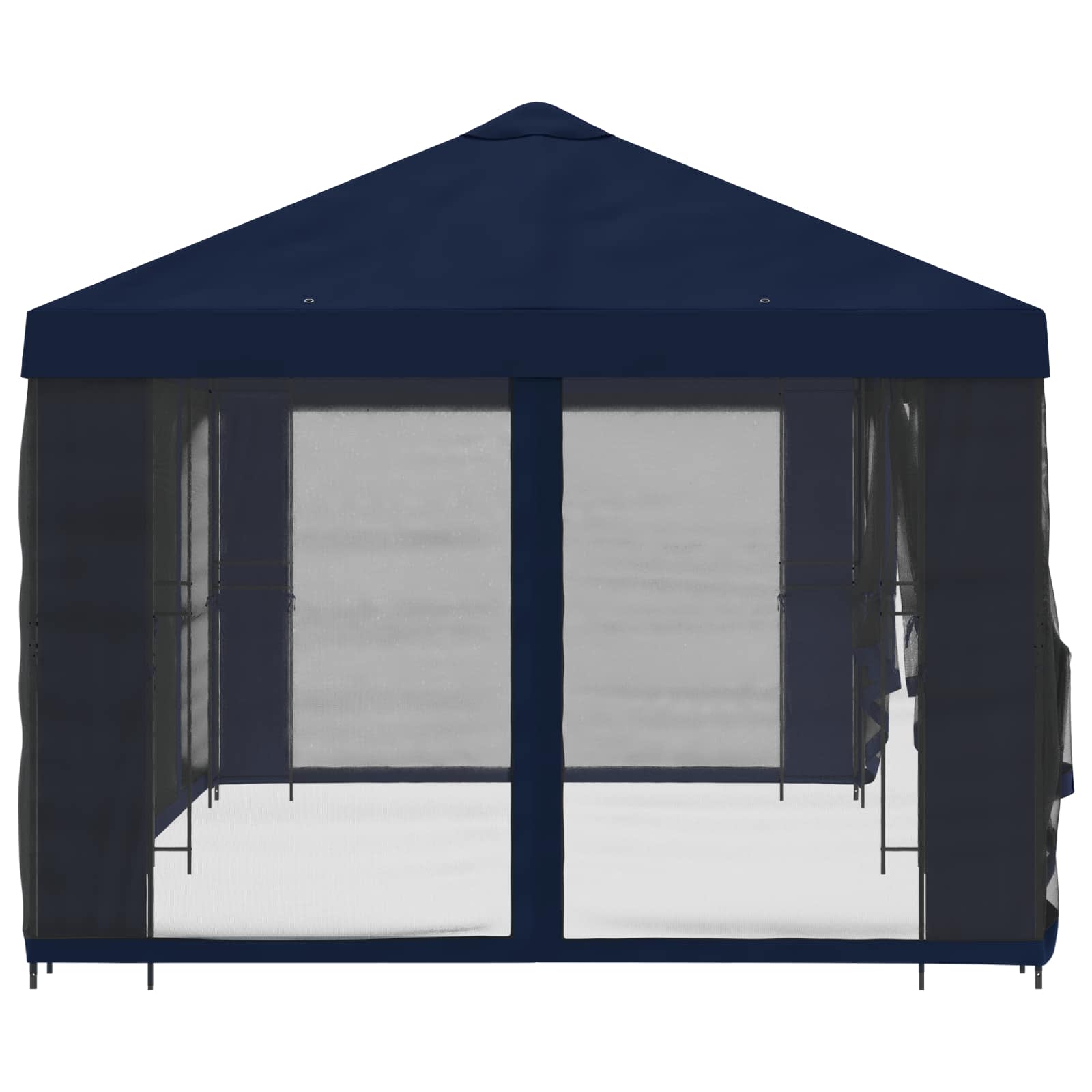 Pavillon mit Seitenwänden 6 x 3 m Beige Polyester und Stahl 190