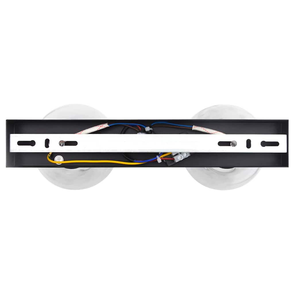 Deckenstrahler Schwarz 13 x 13 x 26 cm Glas und Metall