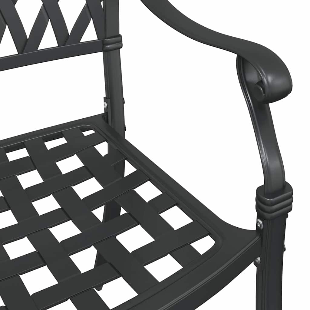 Gartenstuhl 2 pcs Bronze 56 x 55 x 92,5cm Aluminium