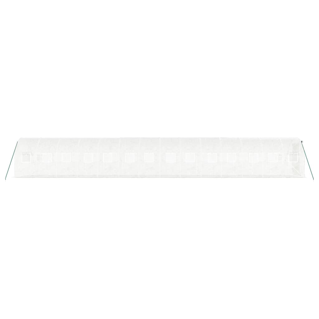 Gewächshaus mit Stahlrahmen Weiß 8 m² 4x2x2 m