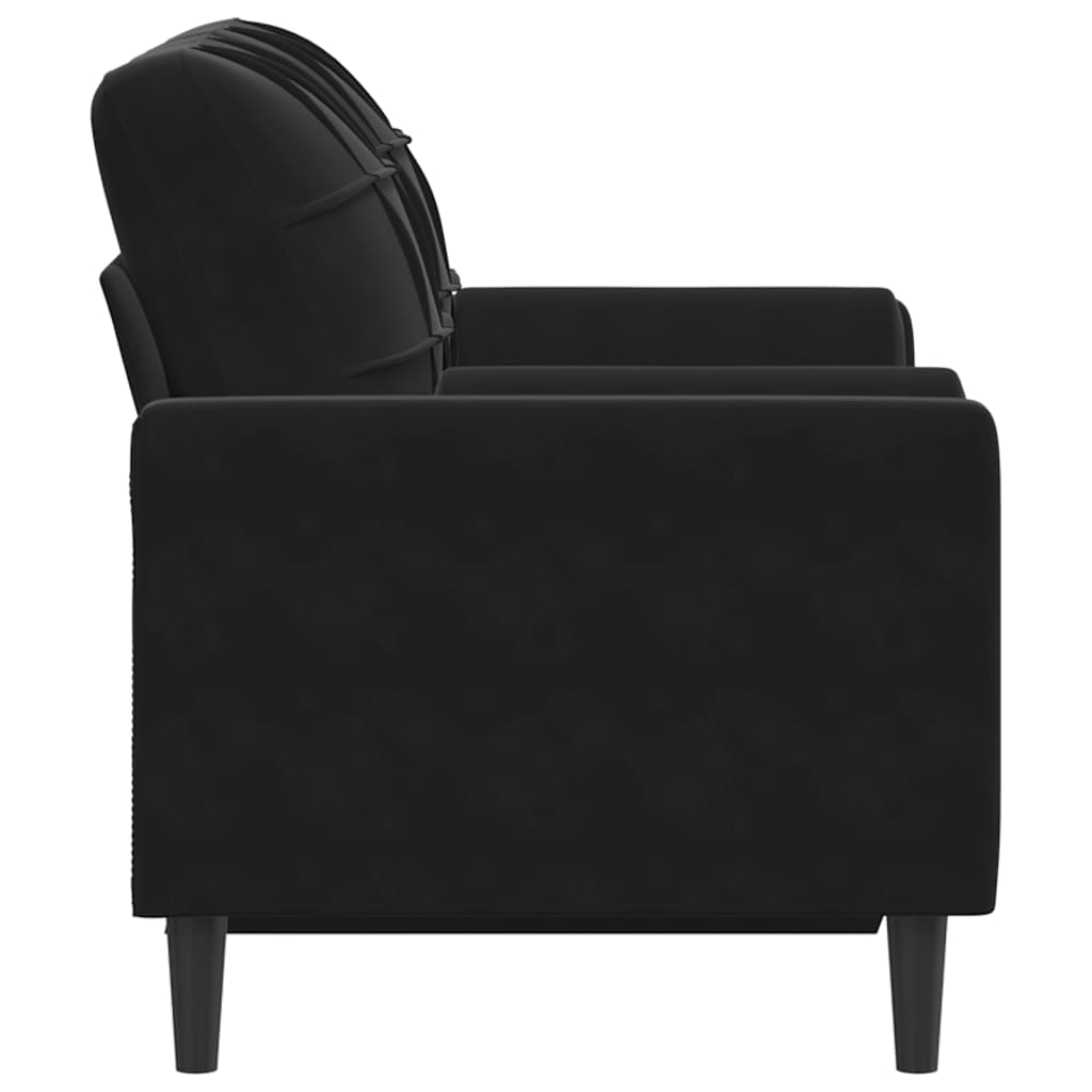 2-Sitzer-Sofa mit Zierkissen Hellgrau 120 cm Samt