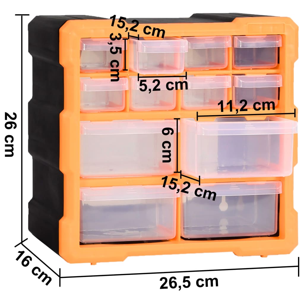 Multi-Schubladen-Organizer mit 64 Schubladen 52x16x37,5 cm