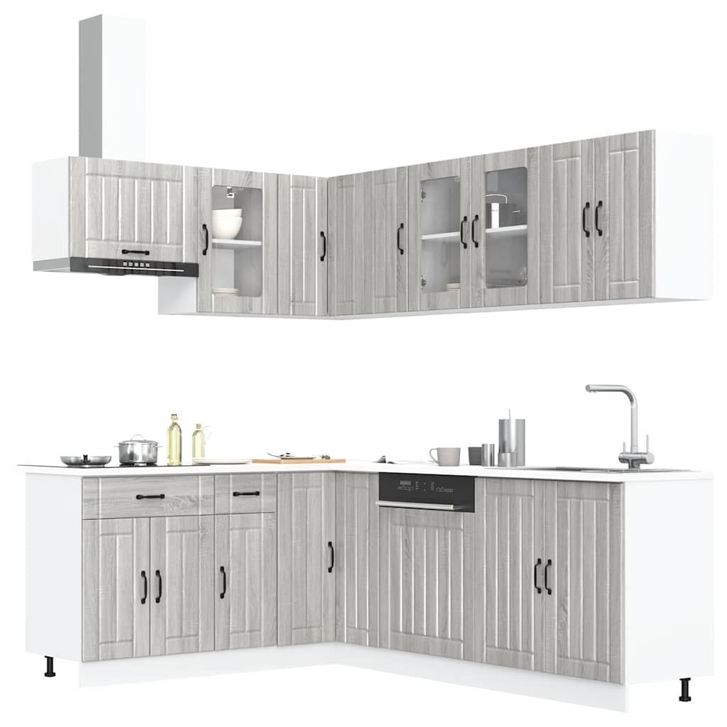 11-tlg. Küchenschrank-Set Lucca Weiß Holzwerkstoff