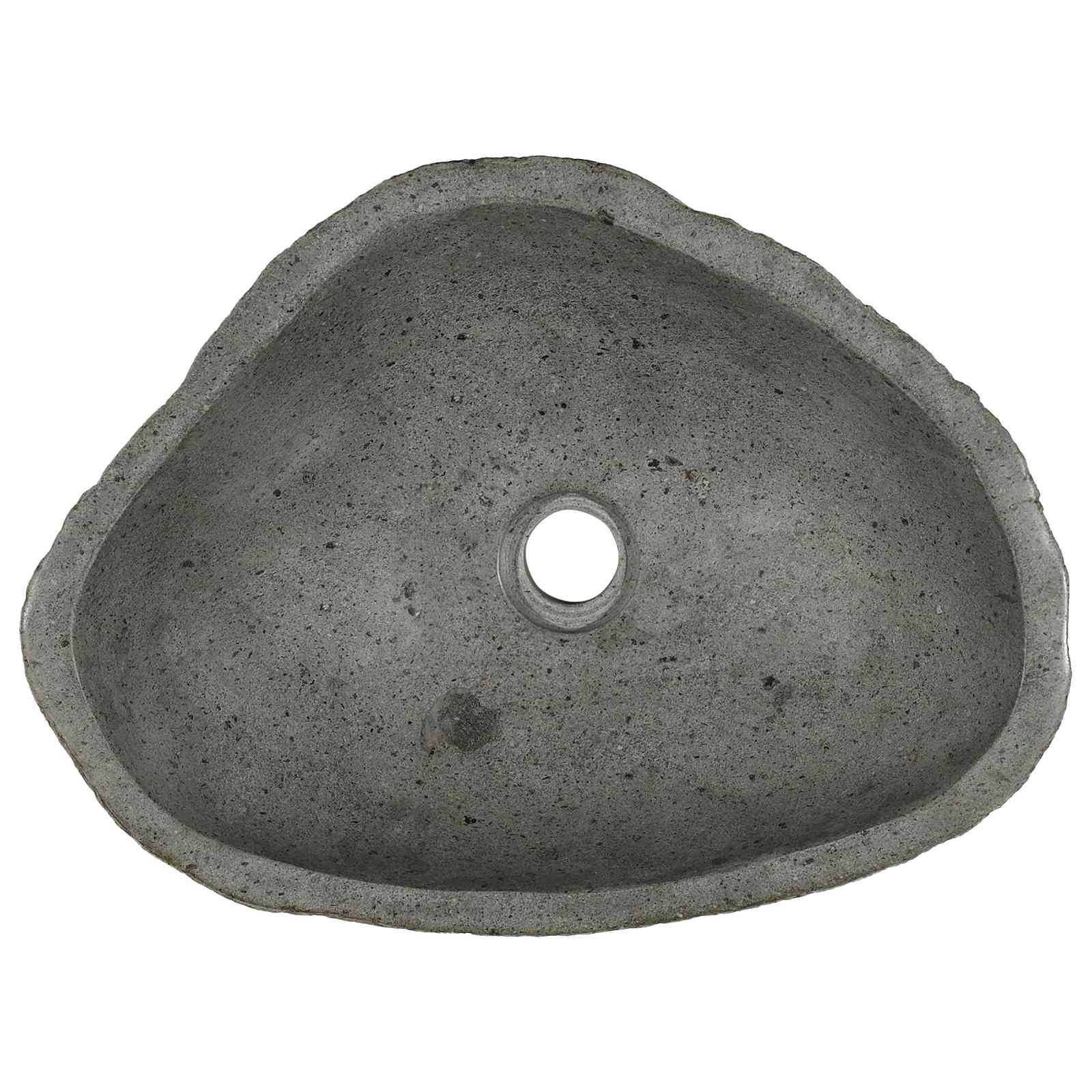 Flusssteinwaschbecken Hellgrau (30-37) x (25-30) x 12 cm