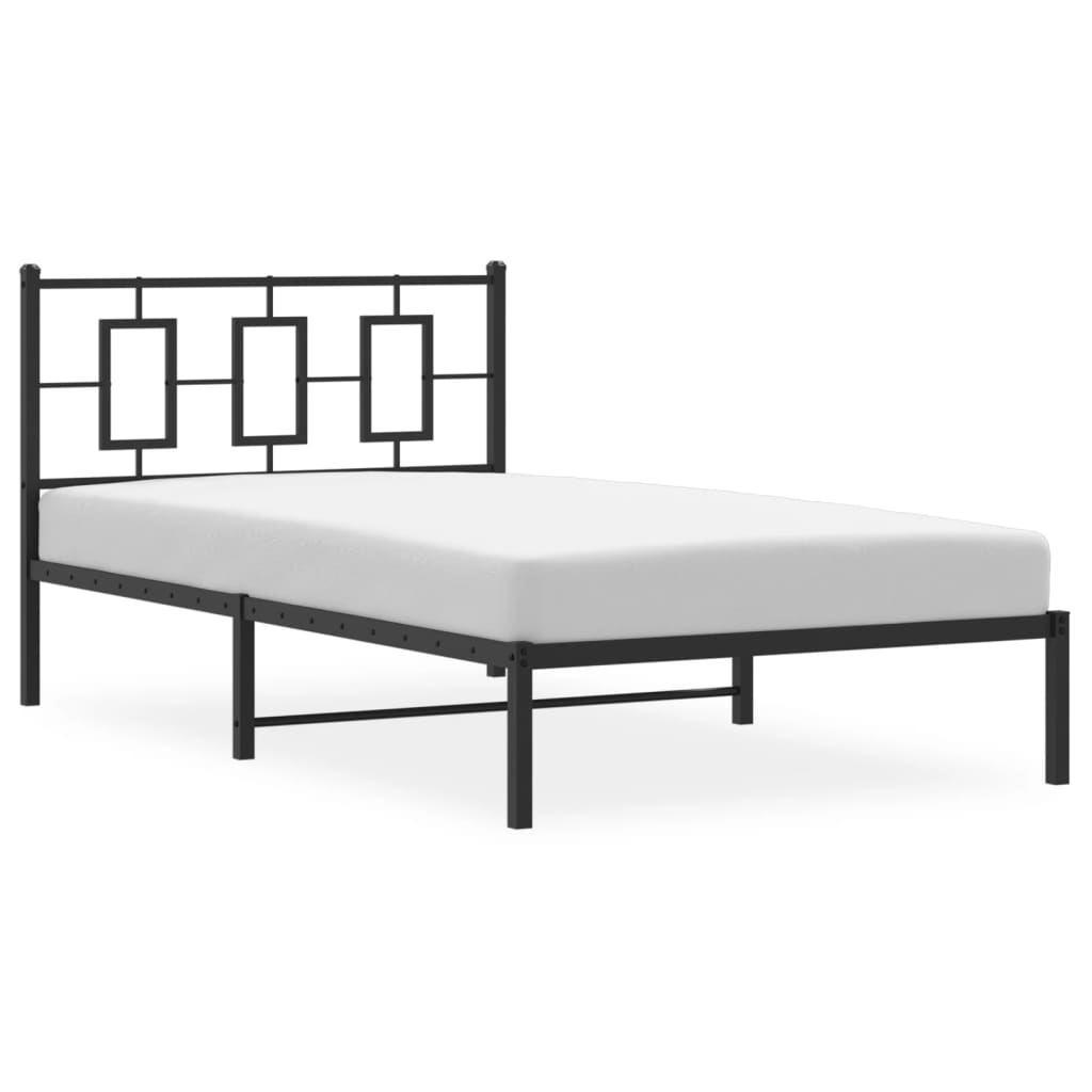 Bettgestell mit Kopf- und Fußteil Metall Weiß 180x200 cm