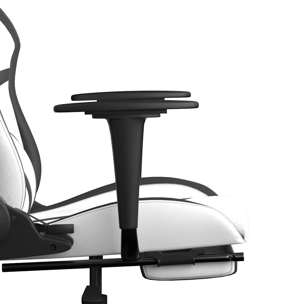 Gaming-Stuhl mit Massagefunktion Schwarz und Grün Kunstleder
