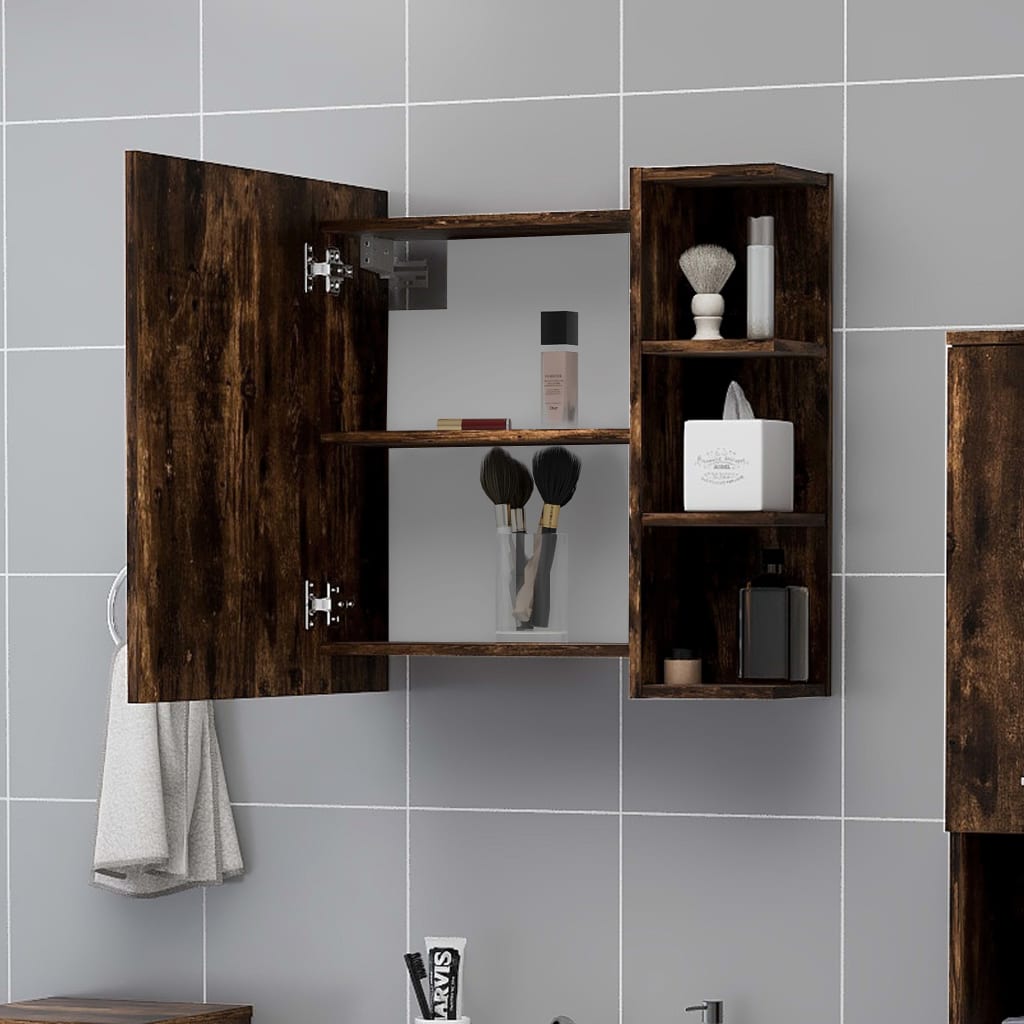 Bad-Spiegelschrank Weiß 62,5x20,5x64 cm Holzwerkstoff