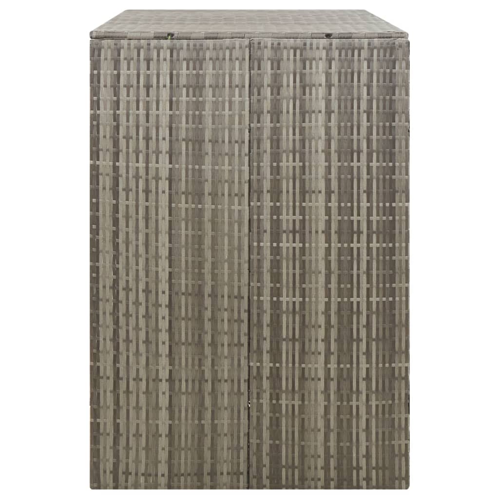 Mülltonnenbox für 1 Tonne Schwarz 70x80x117 cm Poly Rattan