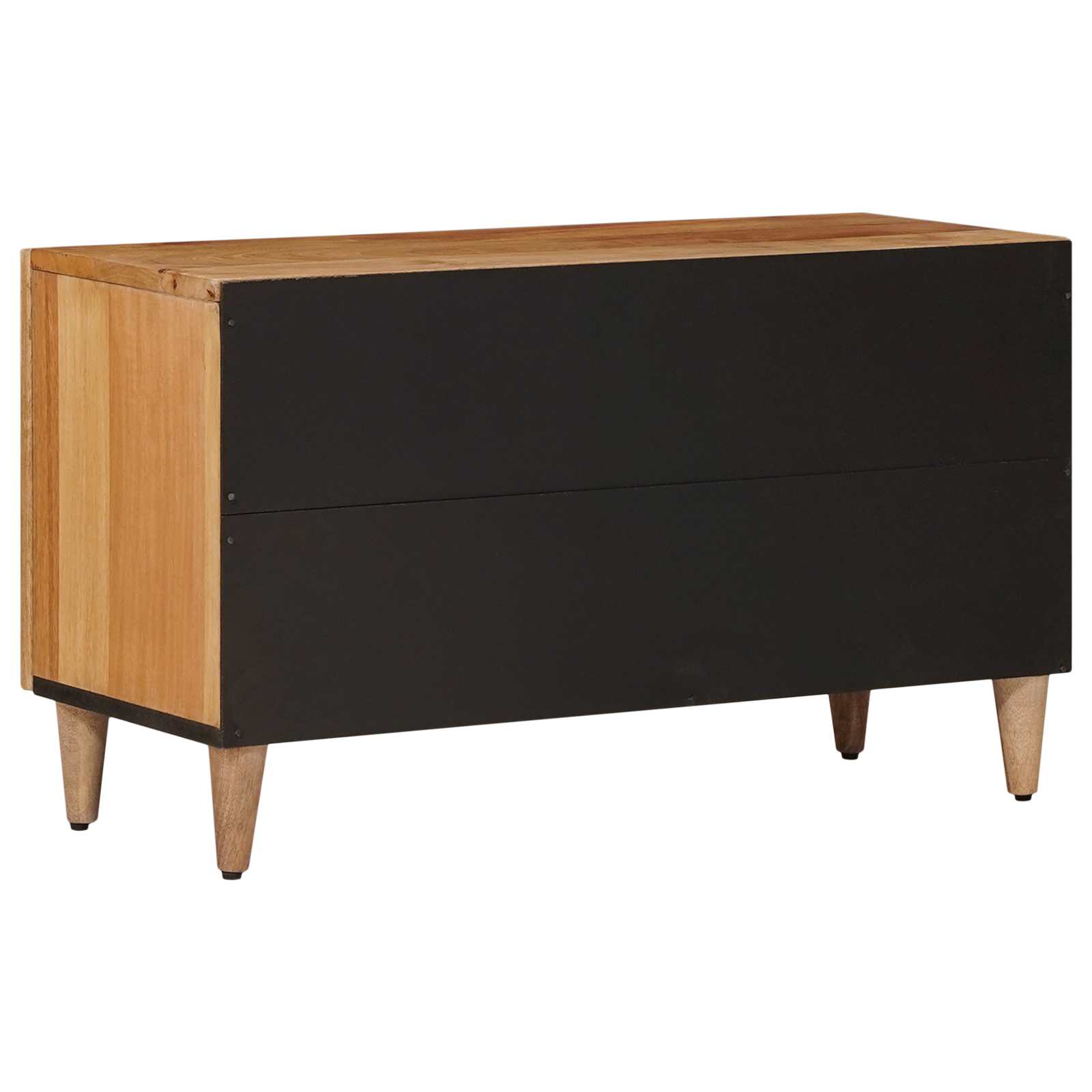 TV-Schränk mit Tür Walnuss 80 x 33 x 46 cm Massivholz Mango