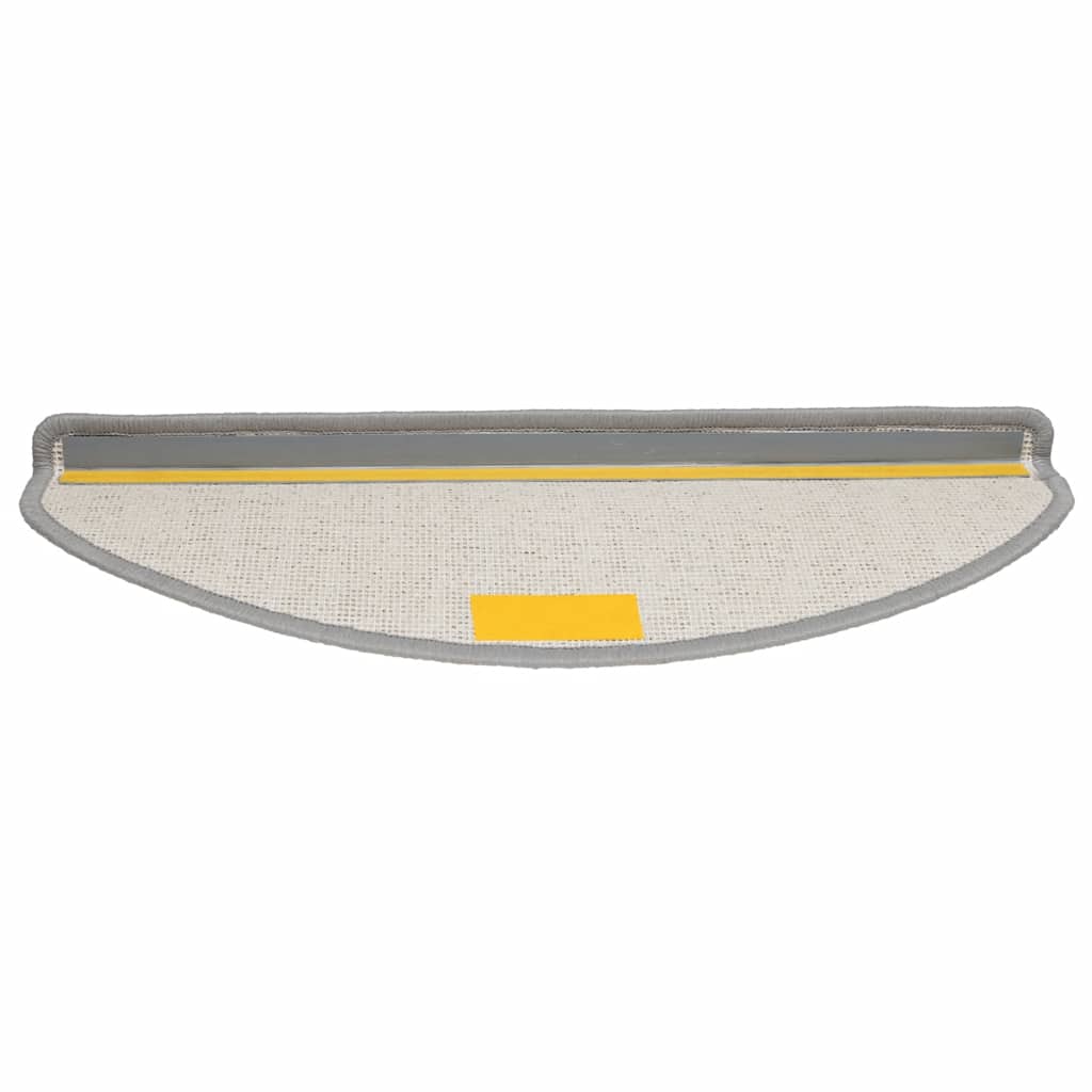 Stufenmatten 15 Stk. 56x17x3 cm Grau Halbrund
