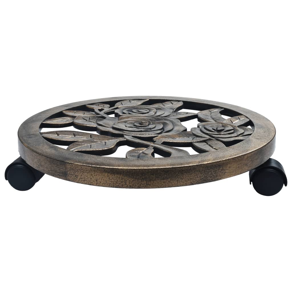 Pflanzenroller 6 Stk. Bronze 30 cm Kunststoff