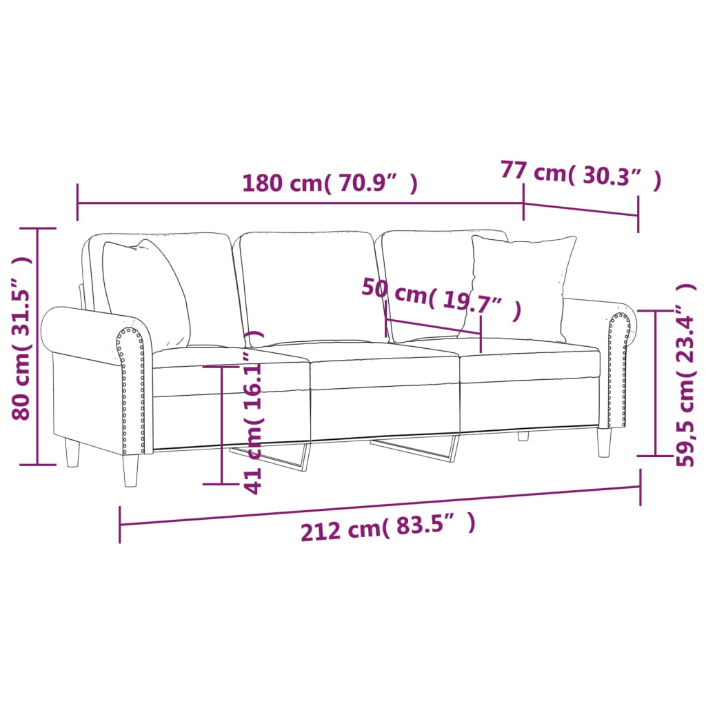 2-Sitzer-Sofa mit Zierkissen Dunkelgrün 120 cm Samt