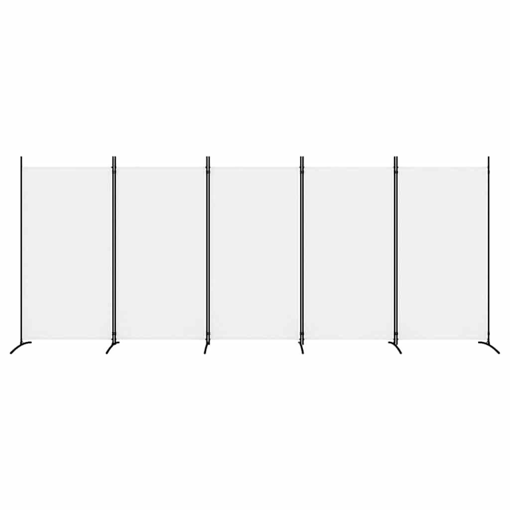 3-tlg. Raumteiler Weiß 260x180 cm Stoff