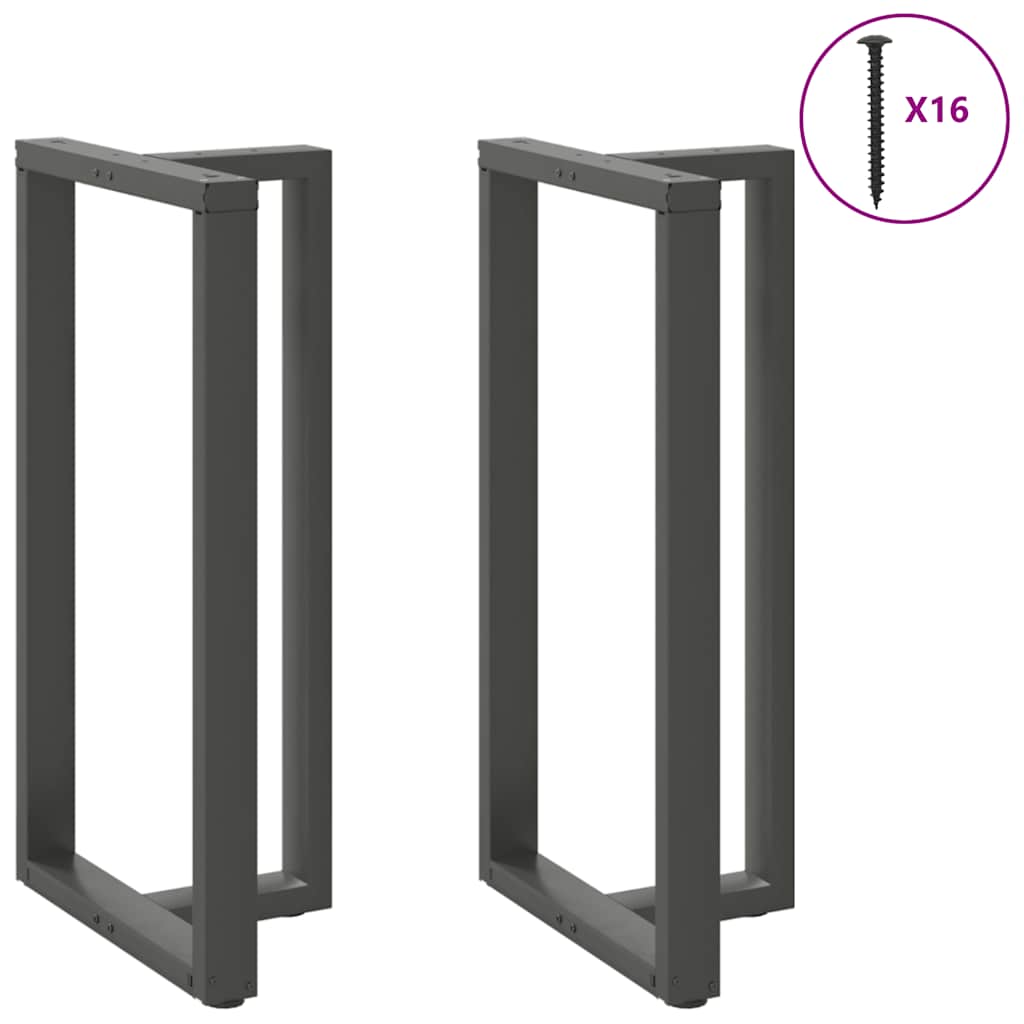 Couchtischbeine T-Form 2 Stk. Schwarz 30x25x(30-31) cm Stahl