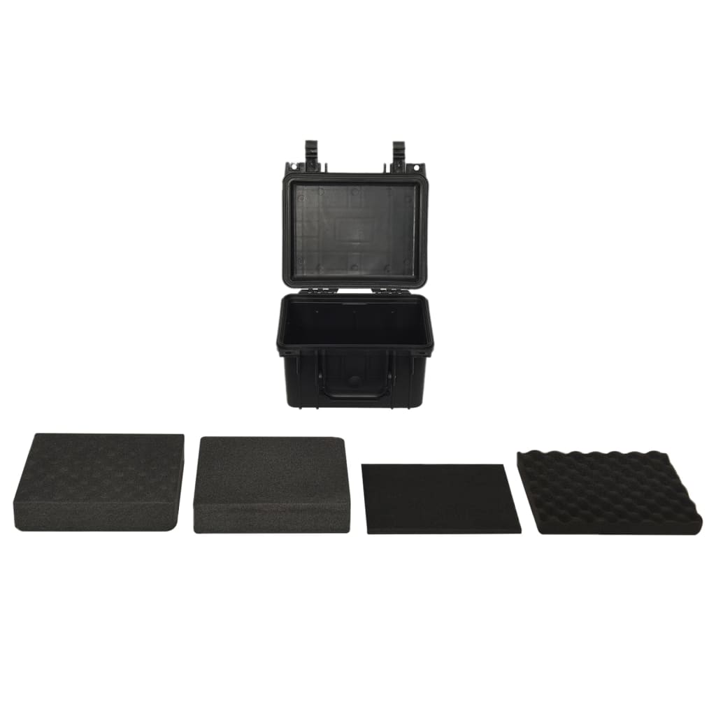 Koffer für Flugreise Tragbar Schwarz 46,5x21,5x17,5 cm PP