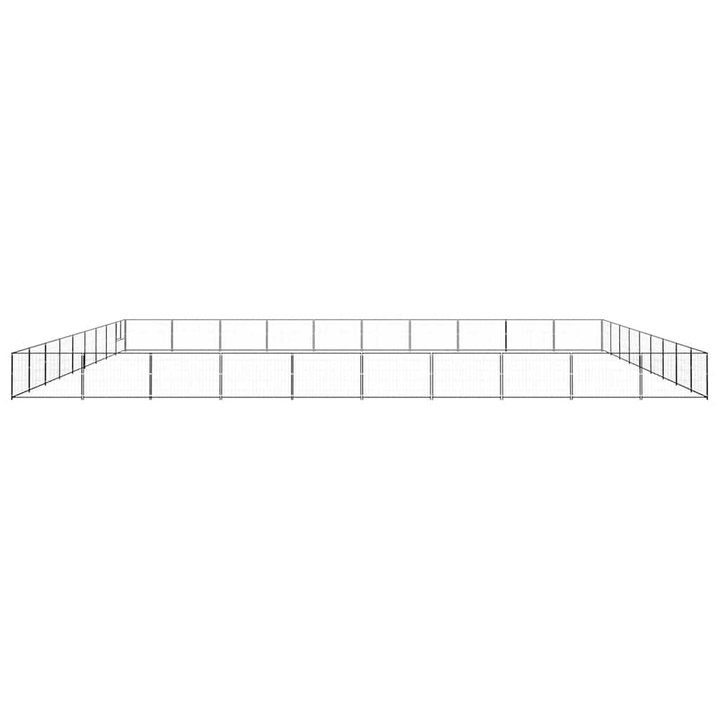 Hundezwinger Schwarz 4 m² Stahl