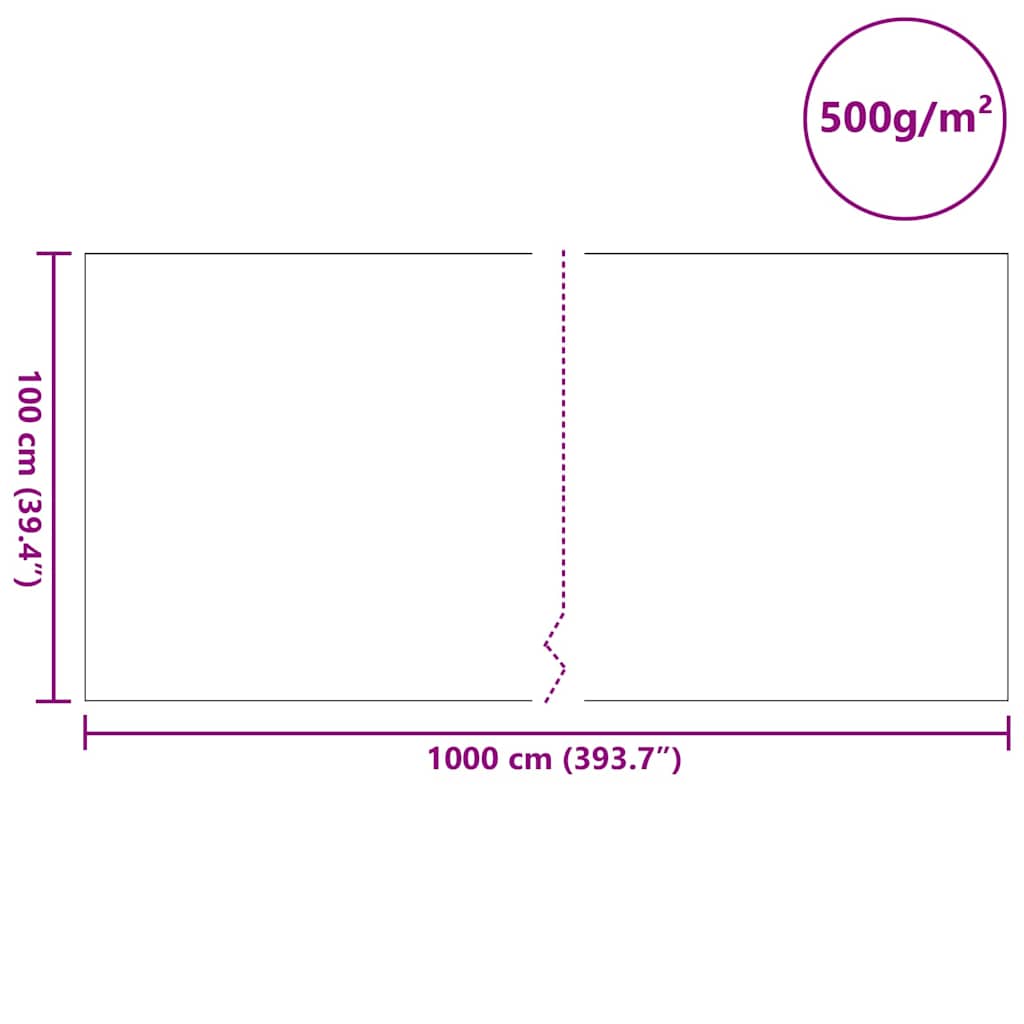 Teichvlies Grau 1 x 10 m Polyester und Baumwolle