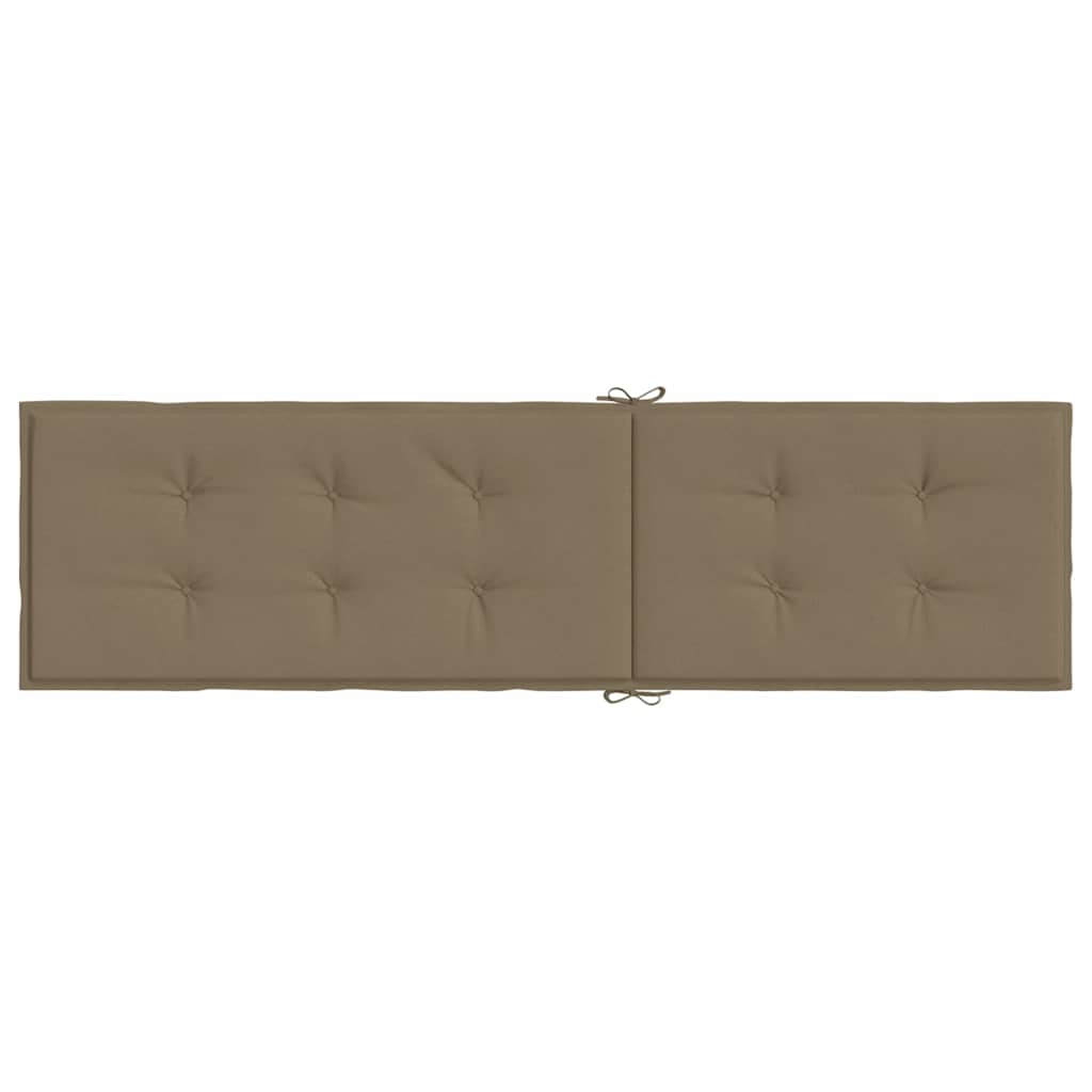 Liegestuhl-Auflage Melange Hellgrau (75+105) x 50 x 4 cm Stoff