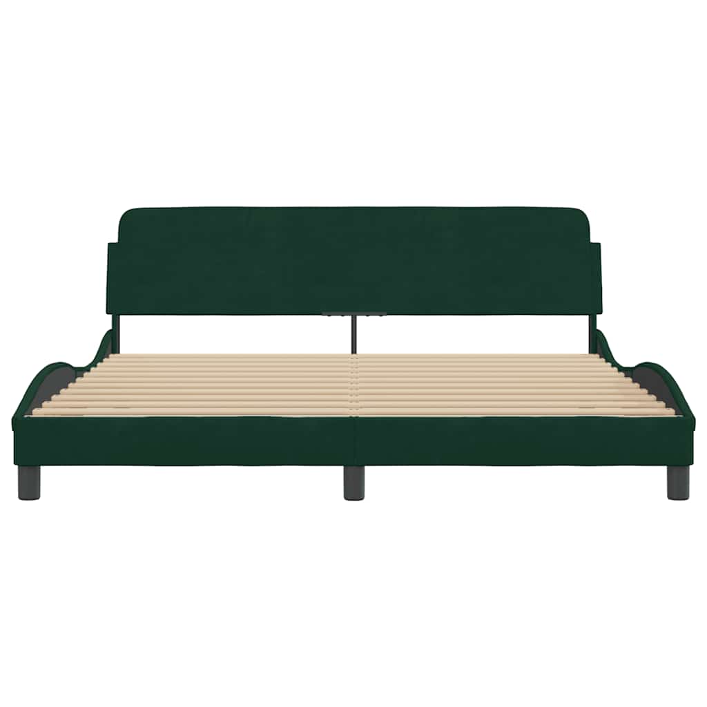 Bettgestell "Dover" Hellgrau 80x200 cm Samt