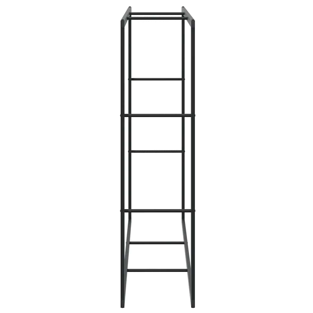 Brennholzregal Schwarz 55x30x61 cm Stahl