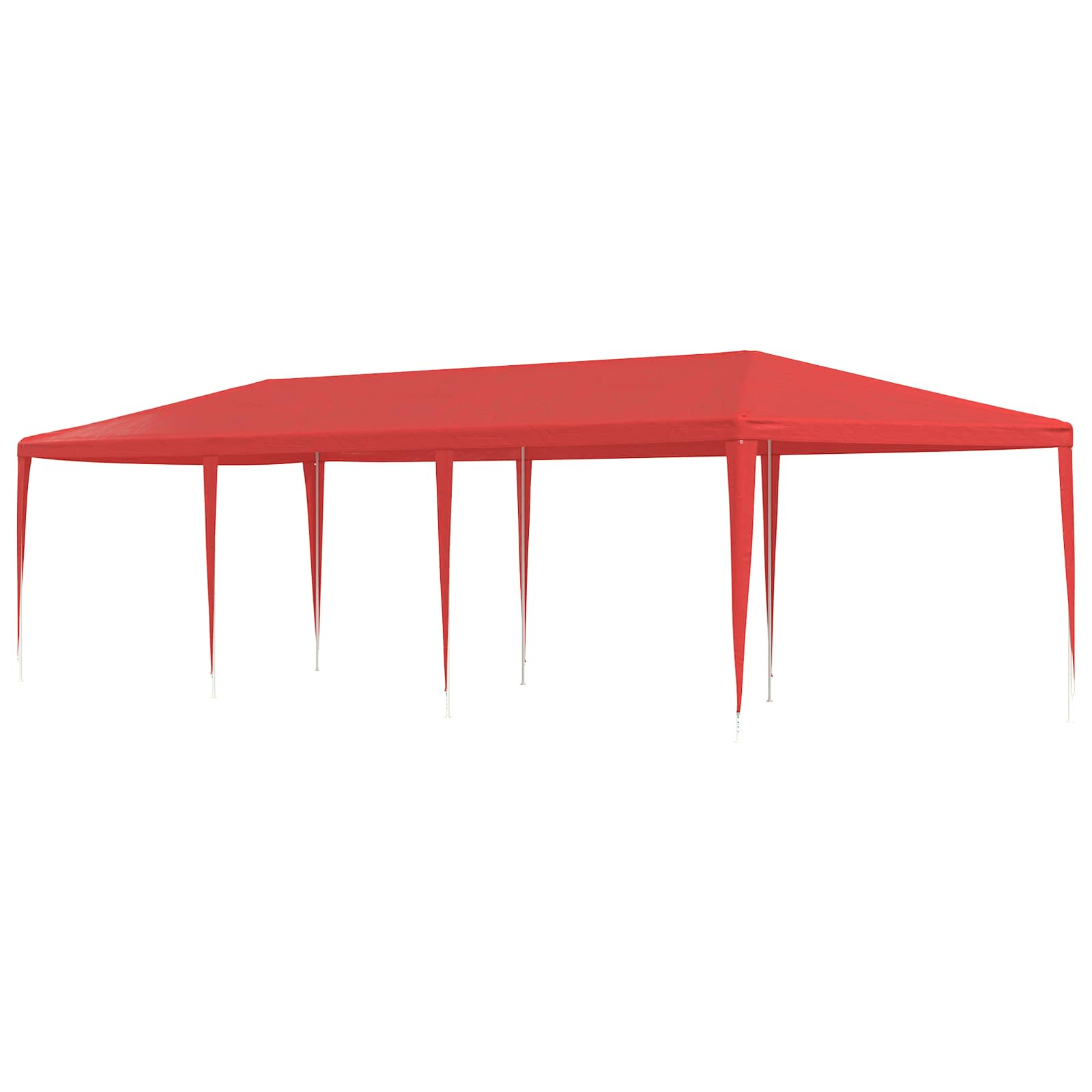 Partyzelt 400 x 300 x 255 cm Rot PE und Stahl