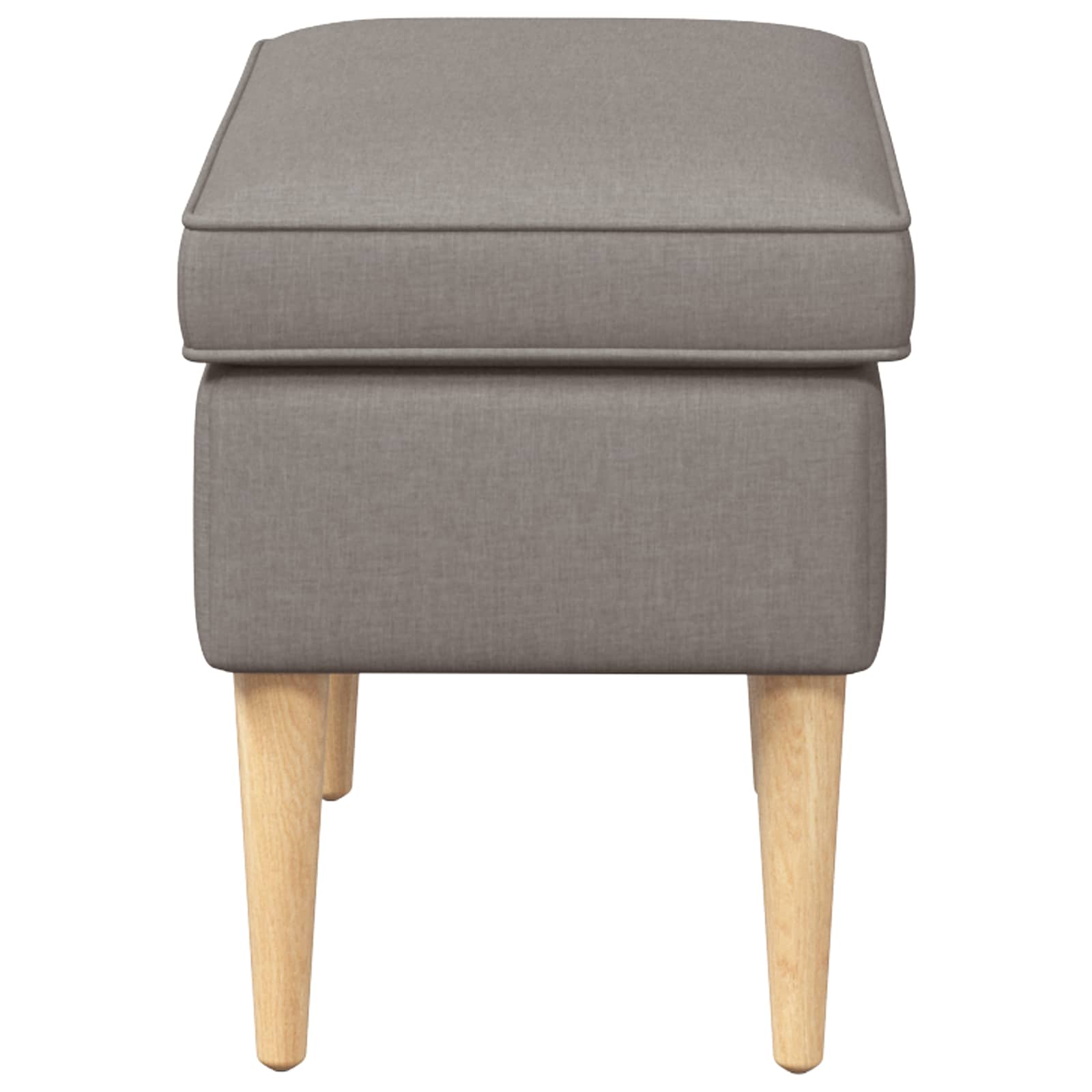 Hocker Hellgrau 55 x 35 x 41 cm Polyester