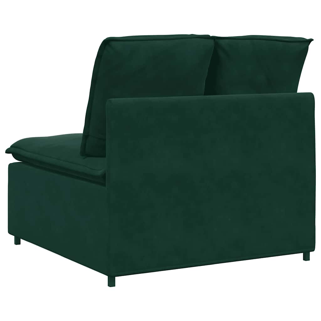 Modulares Sofa Endmodul mit Armlehne Kissen Blau 100 cm