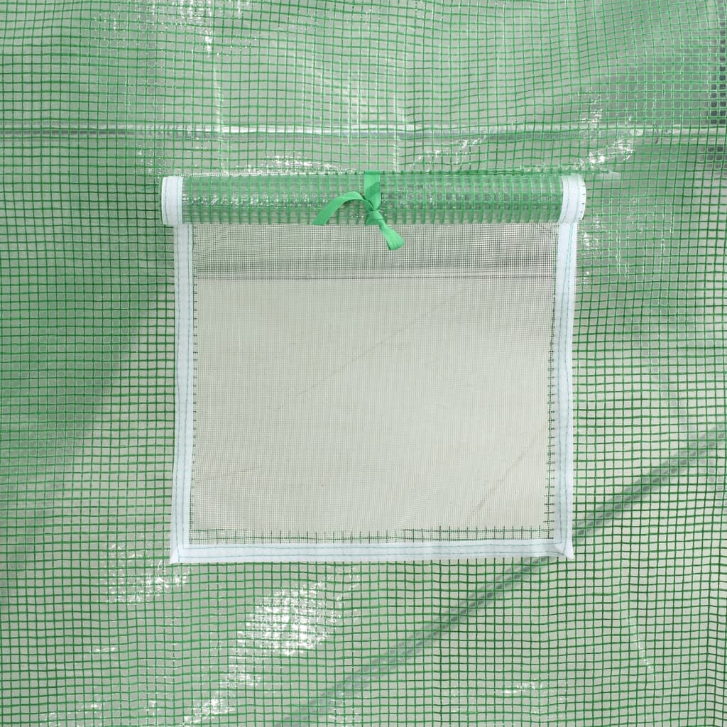 Gewächshaus mit Stahlrahmen Weiß 40 m² 8x5x2,3 m