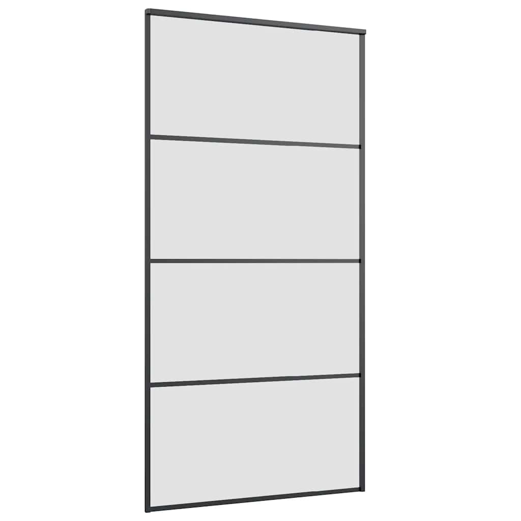 Schiebetür mit Beschlag 76x205 cm ESG-Glas & Aluminium