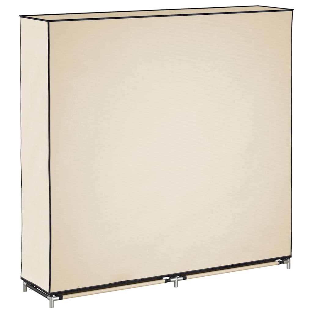 Stoff Schuhschrank mit Abdeckung 115 x 28 x 110 cm Schwarz