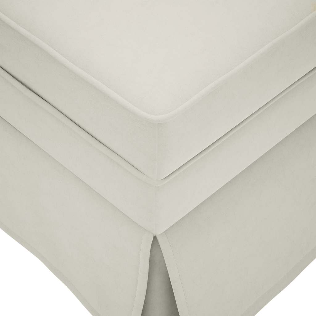Chaiselongue mit Nackenrolle und Rechter Armlehne Blau Samt
