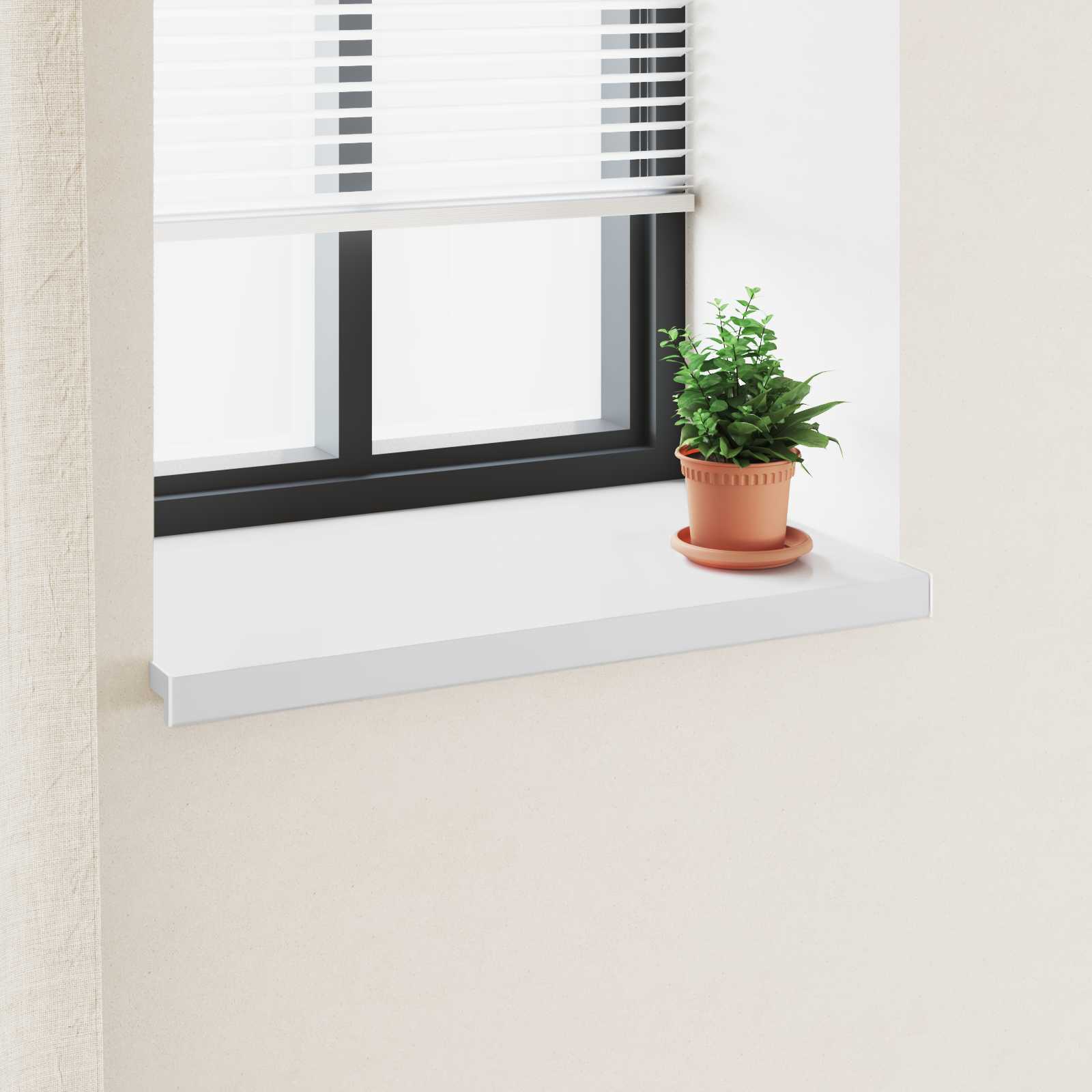 Fensterbank Weiß 60 x 10 x 4,5 cm PVC