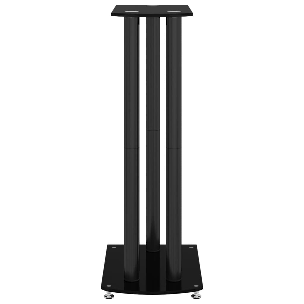 Lautsprecher-Ständer 2 Stk. Silbern Hartglas 3 Säulen