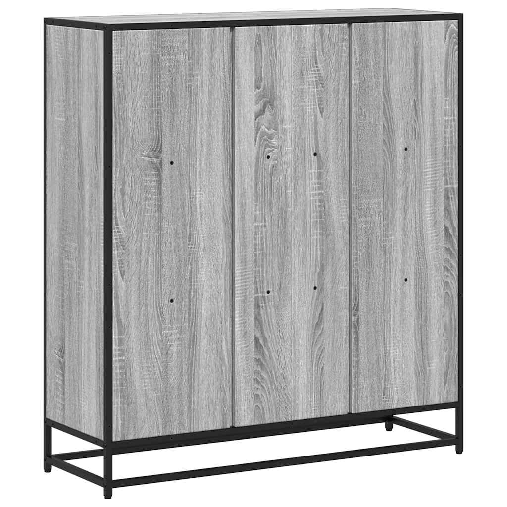 Bücherregal Schwarz 97,5x33x107,5 cm Holzwerkstoff und Metall