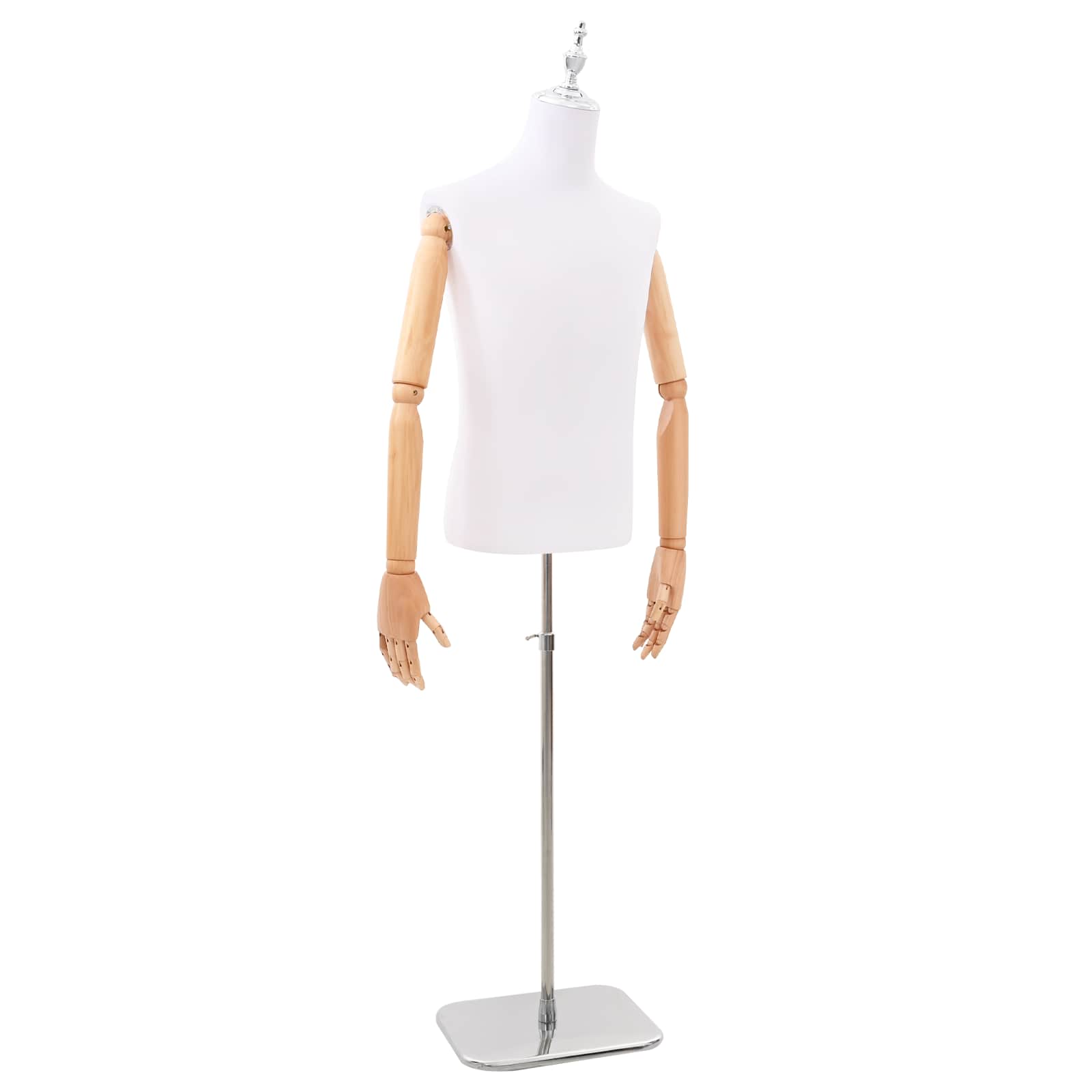 Verstellbare Mannequin 165-213 cm mit Fuß Weiblich PP Weiß