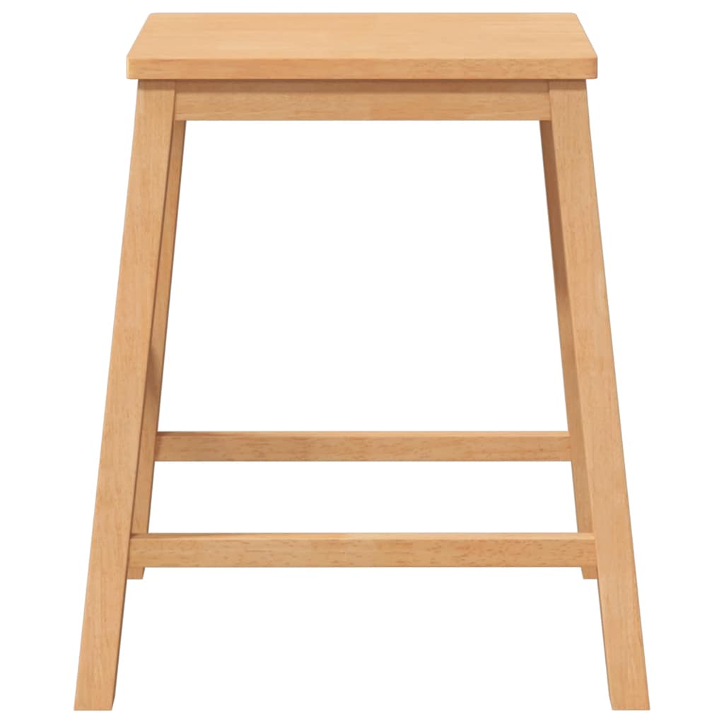Barstühle mit Kissen 2 Stk. Braun Massivholz Gummibaum