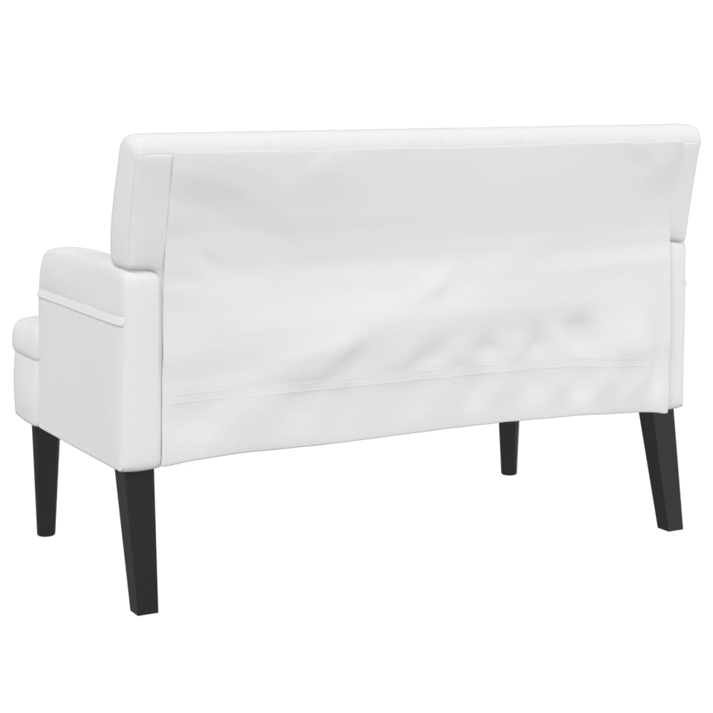 Bank mit Rückenlehne Schwarz 112x65,5x75 cm Kunstleder