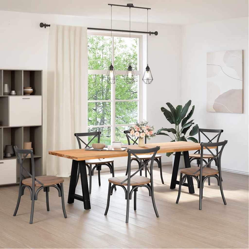 Couchtischbeine A-Form 2 Stk. 30x(30-31) cm Stahl