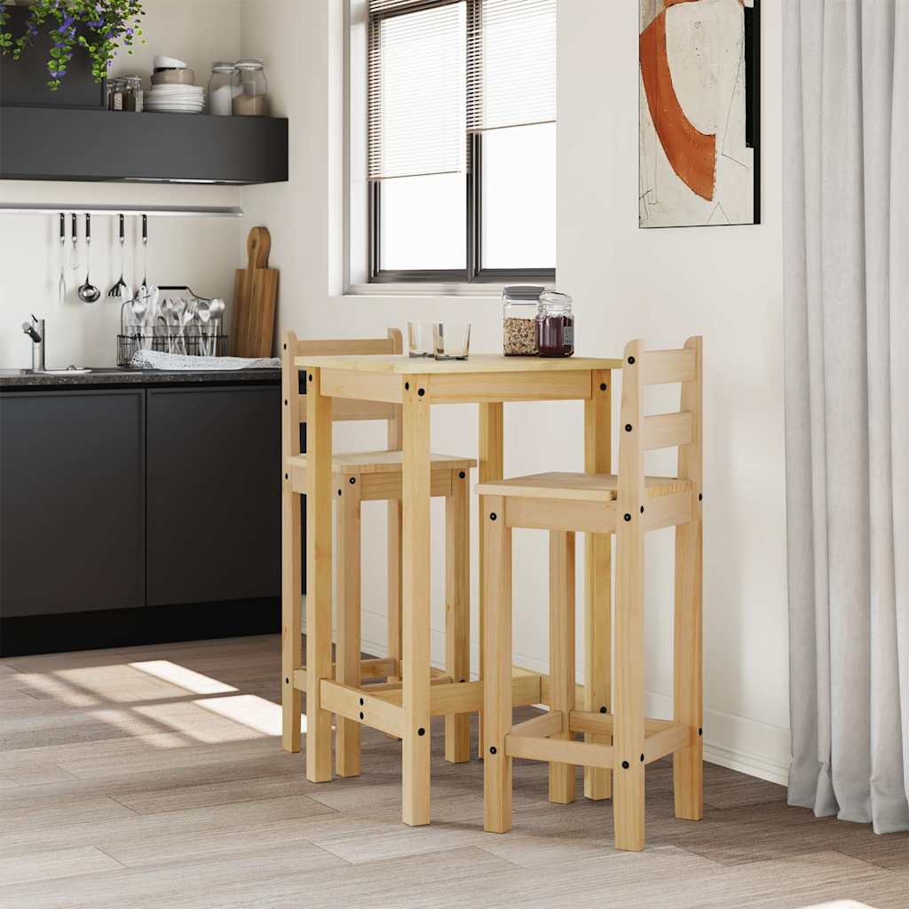 5-tlg. Bar-Set Massivholz Kiefer