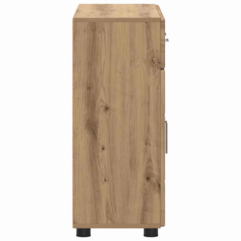 Highboard mit Regal FLORIN Weiß 60 x 35 x 182 cm Holzwerkstoff