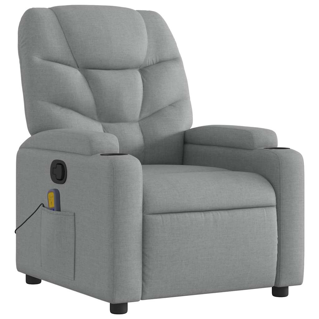 Relaxsessel Elektrisch Dunkelgrau Stoff