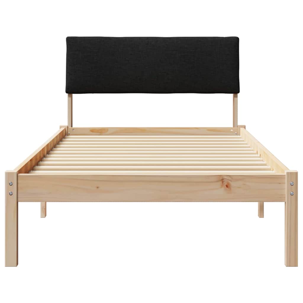 Bettgestell Braun und hellgrau 200 x 200 cm Massivholz Kiefer