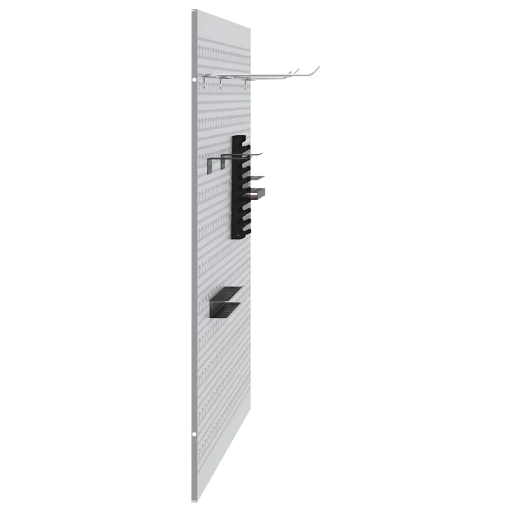 Werkzeugwandpaneel 2 pcs Grau 100 x 1 x 60 cm