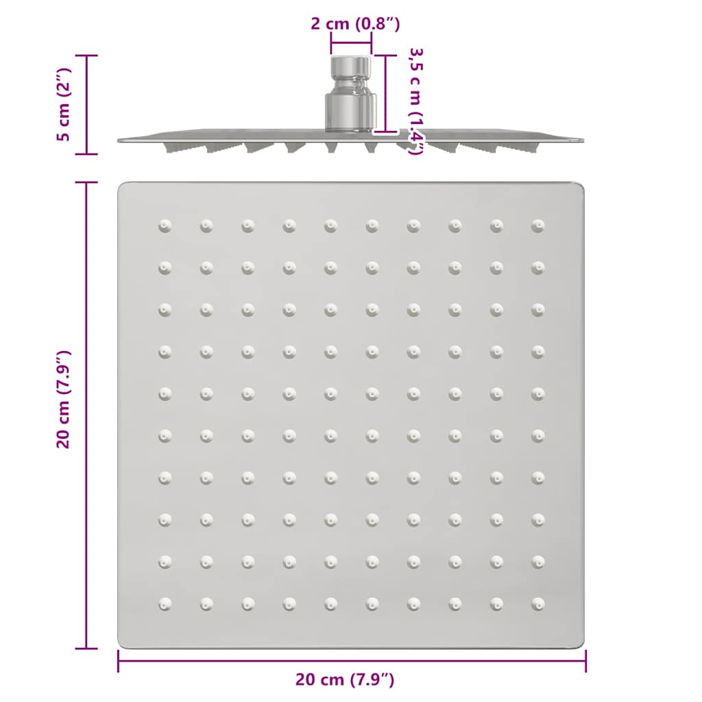 Regenbrause Edelstahl 304 30 cm Rund