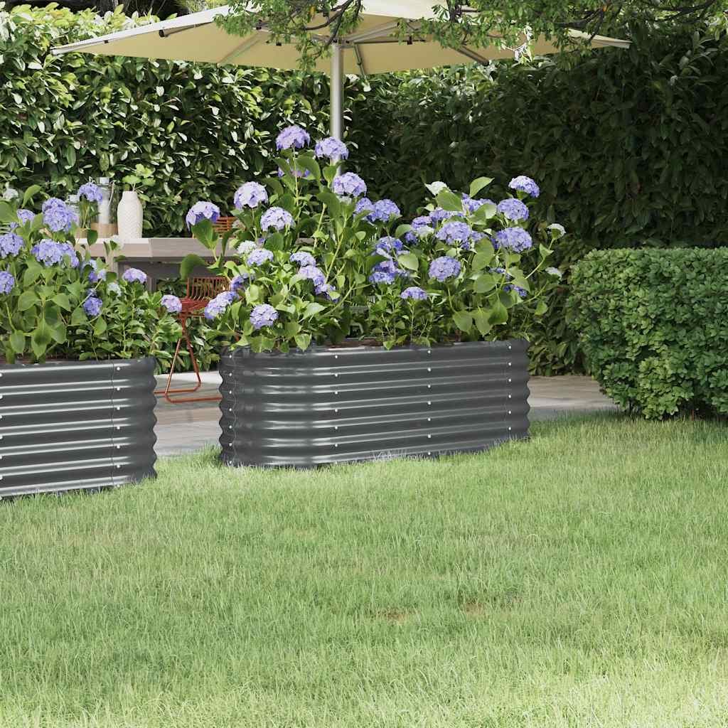 Hochbeet Verzinkter Stahl 114x40x36 cm Grün