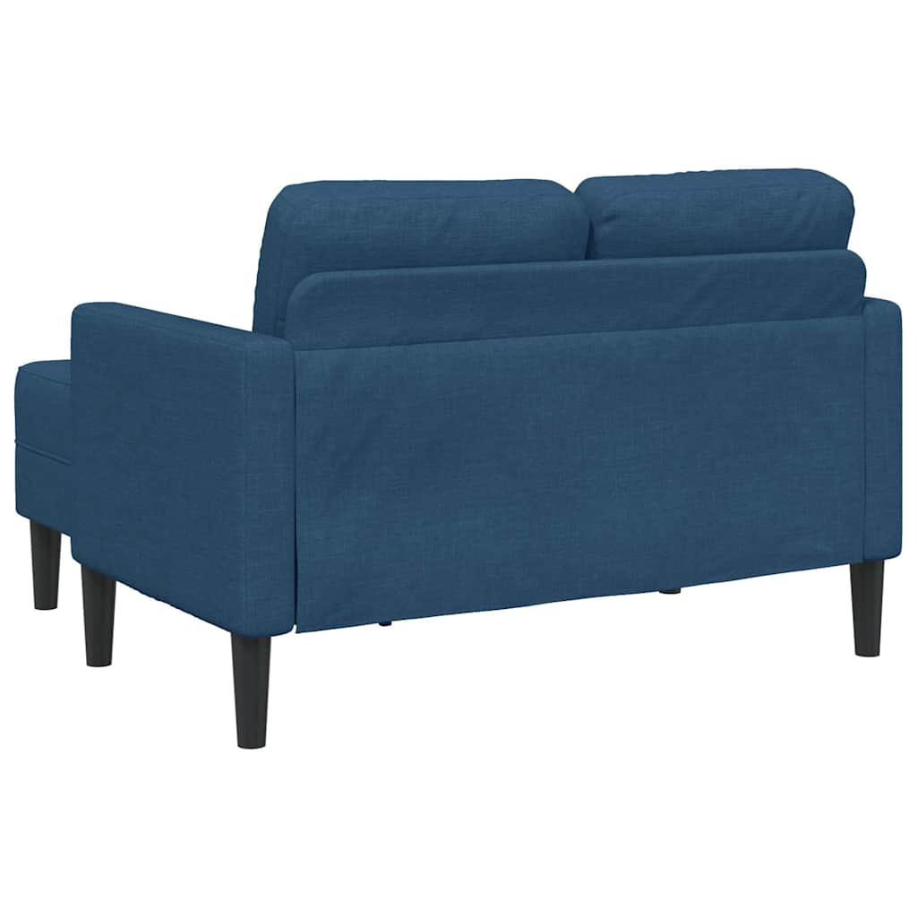 2-Sitzer-Sofa mit Chaiselongue L-Form Hellgrau 125 cm Stoff