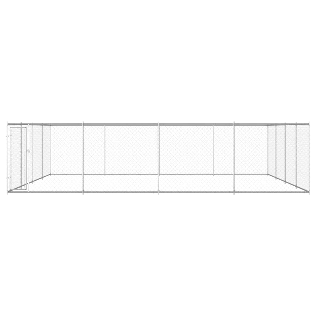Outdoor-Hundezwinger Verzinkter Stahl 570x570x185 cm
