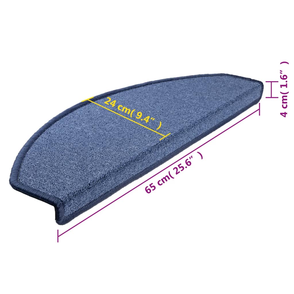 Stufenmatten 15 Stk. 56x17x3 cm Anthrazit Halbrund