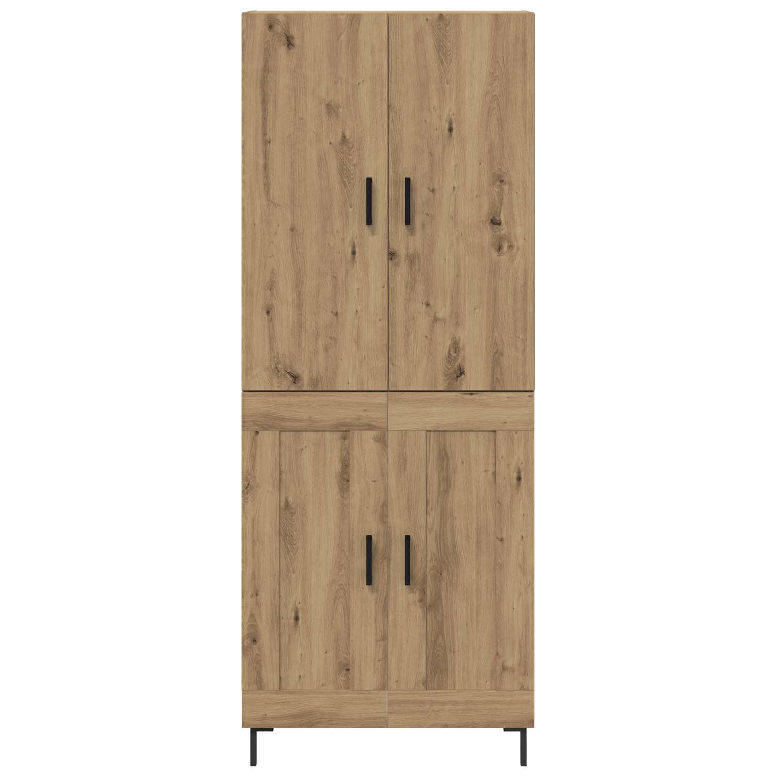 Highboard Betongrau 69,5x34x180 cm Holzwerkstoff